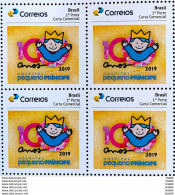 PB 143 Brazil Personalized Stamps Hospital Pequeno Principe Health Gummed 2019 Block Of 4 - Gepersonaliseerde Postzegels