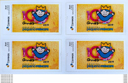 PB 144 Brazil Personalized Stamp Hospital Pequeno Principe Health Adhesive 2019 Block Of 4 - Gepersonaliseerde Postzegels