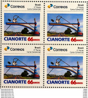 PB 139 Brazil Personalized Stamp 66 Years Cianorte City 2019 Block Of 4 - Personalized Stamps