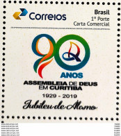 PB 140 Brazil Personalized Stamp Assembly Of God Religion Curitiba 2019 - Personalized Stamps