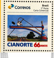 PB 139 Brazil Personalized Stamp 66 Years Cianorte City 2019 - Personalisiert