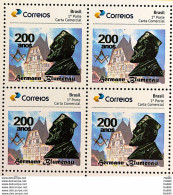 PB 135 Brazil Personalized Stamp Hermann Blumenau Masonry 2019 Block Of 4 - Personalisiert