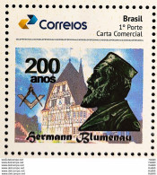 PB 135 Brazil Personalized Stamp Hermann Blumenau Masonry 2019 - Personnalisés