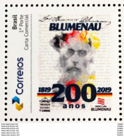PB 134 Brazil Personalized Stamp Hermann Blumenau 2019 - Personnalisés