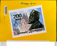 PB 135 Brazil Personalized Stamp Hermann Blumenau Masonry 2019 Vignette G - Personalized Stamps