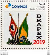 PB 122 Brazil Personalized Stamp Brapex 2019 Flag Vignette G - Personnalisés