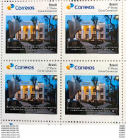 PB 120 Brazil Personalized Stamp Correios Square Santo Andre 2019 Block Of 4 - Personnalisés