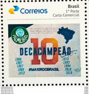 PB 118 Brazil Personalized Stamp Palmeiras Soccer Football 2019 - Personnalisés