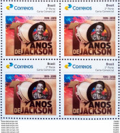 PB 116 Brazil Personalized Stamp Jackson Do Pandeiro Singer Music 2019 Block Of 4 - Personalized Stamps