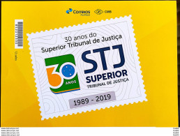 PB 115 Brazil Personalized Stamp 30 Years STJ Superior Justice Tribunal Law Justice 2019 Vignette G - Personalized Stamps