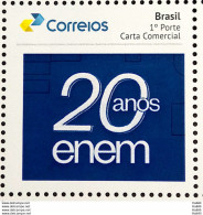 PB 114 Brazil Personalized Stamp 20 Anos ENEM Education 2019 - Personnalisés