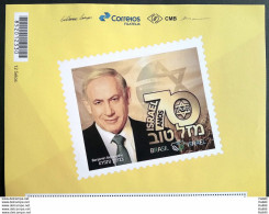 PB 109 Brazil Personalized Stamp Nenjamin Netanyahu President Of Israel 2019 Vignette - Personnalisés