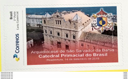 PB 106 Brazil Personalized Stamp Primacial Cathedral Of Brazil External Facade Adhesive Religion 2019 - Personalisiert