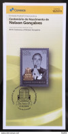 Brochure Brazil Edital 2019 10 Centenary Nelson Goncalves Music Without Stamp - Lettres & Documents