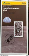 Brochure Brazil Edital 2019 13 Arrival Of Man On The Moon Astronaut Without Stamp - Storia Postale