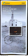 Brochure Brazil Edital 2019 07 Solar Eclipse In Sobral Ceara Church Moon Without Stamp - Covers & Documents