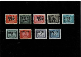 TRIESTE ,Zona A ,Segnatasse ,9 Pezzi ,in Genere MNH ,prsenza In Qualcuno Di Ruggine ,qualita Discreta - Postage Due