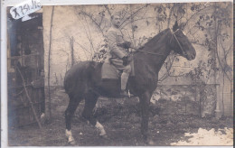 SAINT-CRICQ-DU-GAVE- CARTE-PHOTO- FIER ORDONNANCE LANDAIS SUR SA GRACIEUSE MONTURE- RECONNAISSANCE D AMITIE- MARS 1919 - Peyrehorade