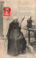 FOLKLORE - Costumes - En Gascogne - Une Fileuse à La Quenouille - Carte Postale Ancienne - Trachten