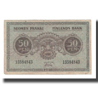 Billet, Finlande, 50 Penniä, 1918, KM:34, B+ - Finlande
