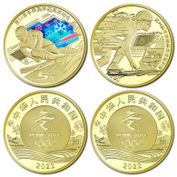 China Coin 2022 Beijing Olympics Winter Games Colored Copper Alloy Coins 2Pcs With Protective Shell - China