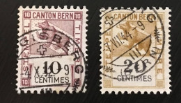 Lot De 2 Timbres Fiscaux Oblitérés Suisse Canton Bern - Steuermarken