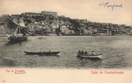 TURQUIE - Vue De Fendekli - Salut De Constantinople - Bateau - Carte Postale Ancienne - Turkey