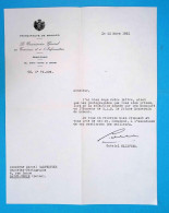 Lettre De Remerciement, Principauté De MONACO, 1951, Le Commissaire Général Au Commerce......, Frais Fr 1.85 E - Sonstige & Ohne Zuordnung