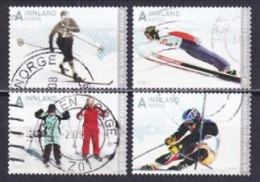 2008. Norway. Centenary Of Norwegian Ski Federation. Used. Mi. Nr. 1640-43 - Used Stamps