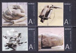 2009. Norway. Sculptures. Used. Mi. Nr. 1700-03 - Used Stamps