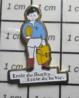 1418A Pin's Pins / Rare Et De Belle Qualité !!! SPORTS / RUGBY ECOLE DU RUGBY ECOLE DE LA VIE - Rugby