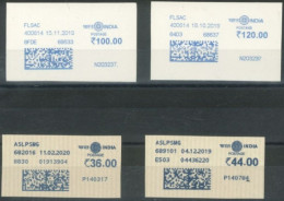 INDIA  - SELECTION OF POSTAL FRANKING MACHINE COVERS LABELS. - Gebraucht