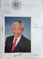 His Excellency Nelson Mandela - First President Of South Africa With Letter From The Office Of The President - Politisch Und Militärisch