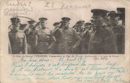 MILITARIA - Le Salut Général Pershing, Commandant En Chef Des Troupes Américaines - Carte Postale Ancienne - Régiments