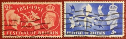 GRAN BRETAGNA 1951  YT 260-261 FESTIVAL OF BRITAIN - Used Stamps