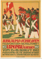 Jubilaums-Schiessen Feldschutzen-Gesellschaft Langnau B. Reiden Poster Modern Postcard - Monuments Aux Morts