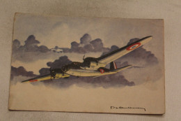 Cpsm Illustrateur, Avion Amiot 350, Aviation - 1919-1938: Entre Guerres