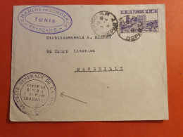 Tunisie - Cachet De Contrôle De La Sécurité De La Tunisie Sur Enveloppe De La Chambre De Commerce De Tunis  - J 46 - Storia Postale