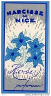 Carte Parfumée  Hosi - Narcisse De NICE - Profumeria Antica (fino Al 1960)