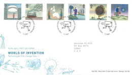 GREAT BRITAIN  - 2007, FDC OF WORLD OF INVENTION INCLUDING A PRESENTATION LEAFLET. - Cartas & Documentos