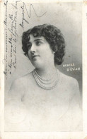 FANTAISIE - Denise D'Evian - Femme - Collier De Perles - Dos Non Divisé - Carte Postale Ancienne - Women