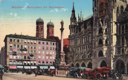 SUISSE - München - Marienplatz Avec La Colonne De La Vierge - Colorisé - Carte Postale Ancienne - Münchenbuchsee