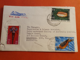 Nouvelle Hébrides - Enveloppe De Port Villa Pour L'Australie - J 51 - Storia Postale