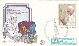 POLAND Cover 2-14,popes Travel 1979 - Lettres & Documents