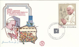 POLAND Cover 2-16,popes Travel 1979 - Lettres & Documents