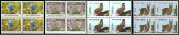 INDIA 1996 HIMALAYAN ECOLOGY BIRDS ANIMALS AND FLOWERS COMPLETE SET BLOCK OF 4 MNH - Unused Stamps