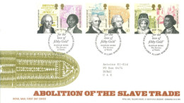 GREAT BRITAIN  - 2007, FDC OF ABOLITION OF THE SLAVE TRADE INCLUDING A PRESENTATION LEAFLET. - Cartas & Documentos