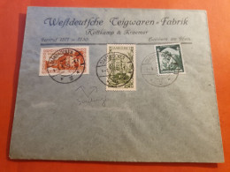 Sarre - Affranchissement Sarre / Allemagne Sur Enveloppe De Saarbrücken En 1933 - J 59 - Covers & Documents