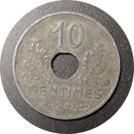 Monnaie France - 1941 - 10 Centimes Etat Français Grand Module - 10 Centimes