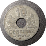 Monnaie France - 1941 - 10 Centimes Etat Français Grand Module - 10 Centimes